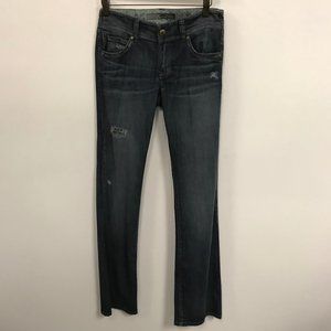 NWOT Level 99 Distressed Boot Leg Blue Jeans